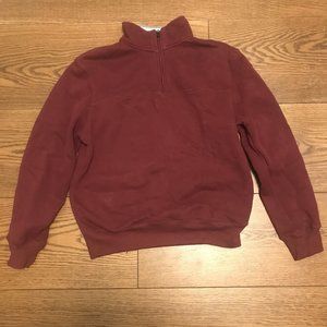 Burgundy 1/4 zip sweater